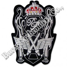 Silver Bullion Wire Blazer Fabric Crown Fashion Badges Insignia